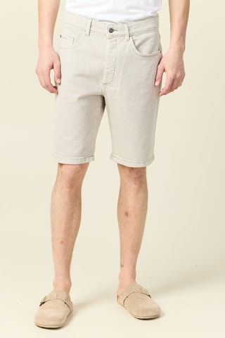 Calções de ganga direitos - Cinzento