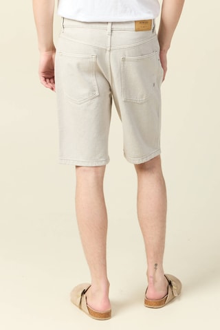 Calções de ganga direitos - Cinzento