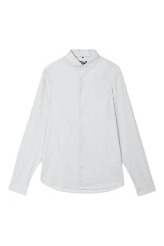 Camisa em algodão biológico - Azul-claro