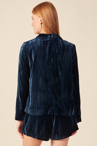 Casaco em veludo eco-responsável  - Azul