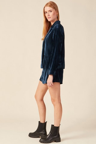 Casaco em veludo eco-responsável  - Azul