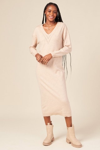 Vestido-camisola eco-responsável  - Amarelo