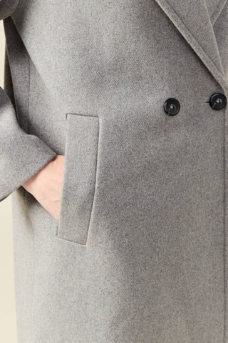 Sobretudo oversize de lã  - Cinzento