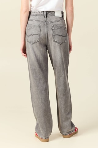 Calças de ganga de cintura subida - Cinzento