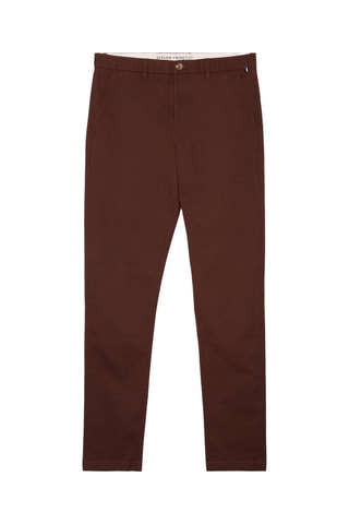 Biologisch Katoenen Chino - Bordeauxrood