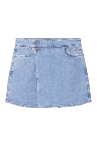 Saia-calção de ganga - Azul-claro