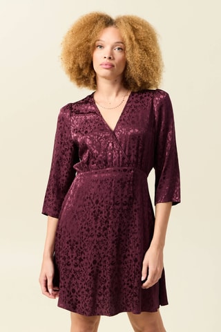 Vestido trapézio - Bordô