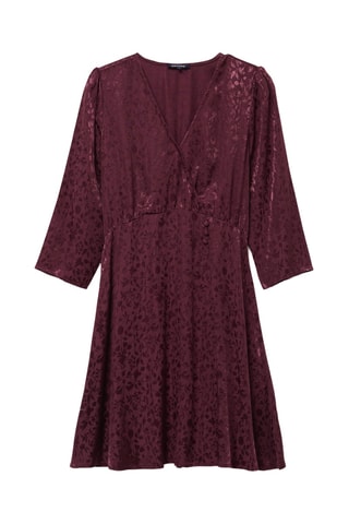 Vestido trapézio - Bordô