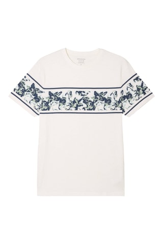 T-shirt direita em algodão biológico - Azul-claro