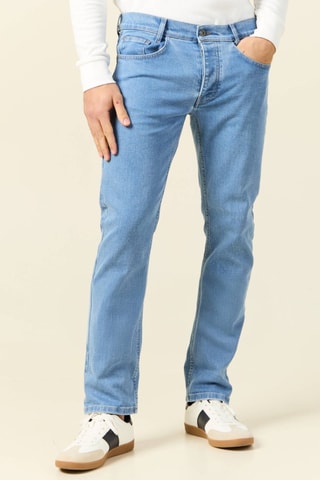 Calças de ganga straight  - Azul