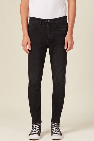 Calças de ganga tapered  - Preto