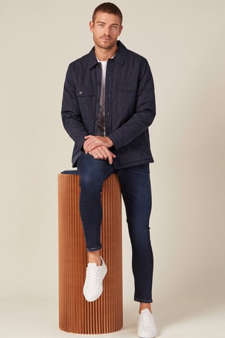 Calças de ganga tapered  - Azul