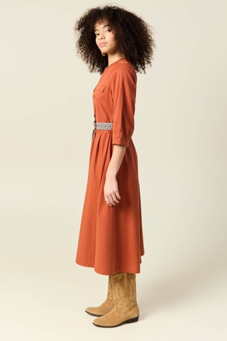 Vestido-camisa - Castanho