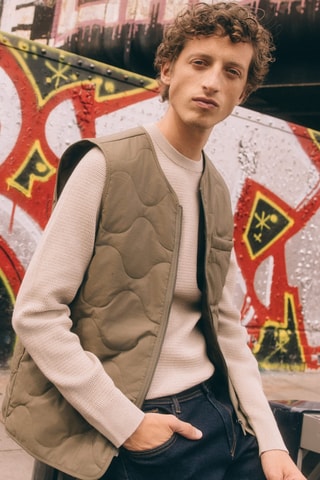 Mouwloos Jasje - Kaki