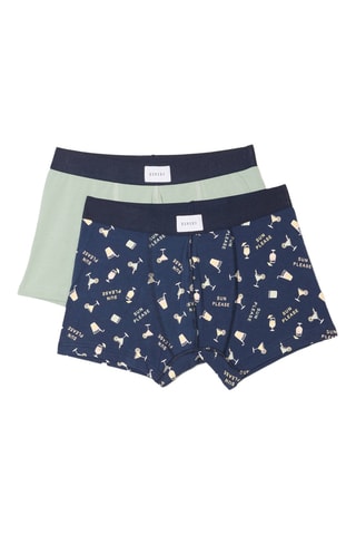 2 Biologisch Katoenen Boxers - Groen