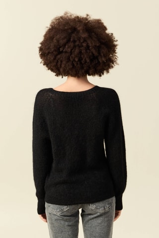 Camisola em mohair e alpaca - Preto