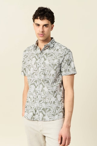 Camisa em algodão biológico - Caqui