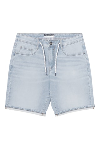 Calções de ganga em algodão biológico - Azul-claro