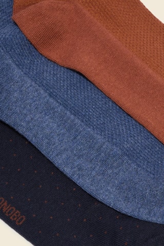 3 Paar Biologisch Katoenen Sokken - Bruin