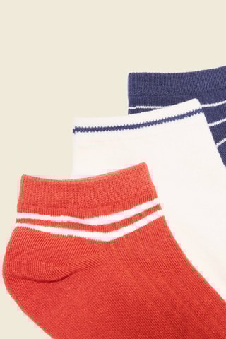 3 Paar Biologisch Katoenen Sokken - Donkeroranje
