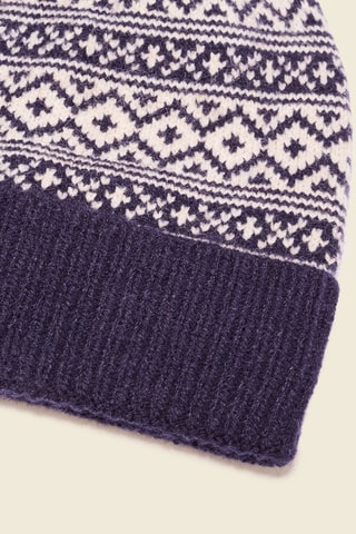 Gorro com pompom  - Azul-marinho