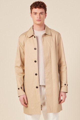 Trenchcoat van biologisch katoen - Beige