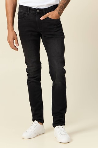 Calças de ganga slim em algodão biológico - Preto