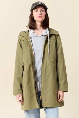 Parca comprido com capuz  - Verde