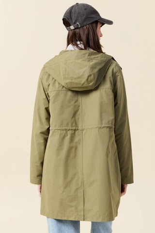 Parca comprido com capuz  - Verde