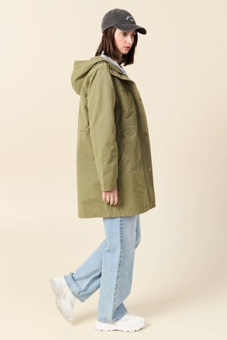 Parca comprido com capuz  - Verde