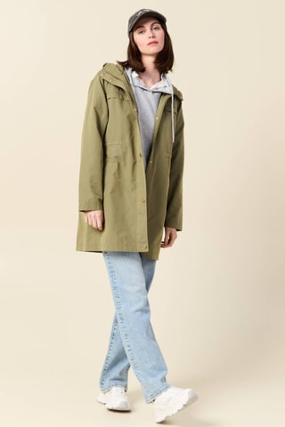 Parca comprido com capuz  - Verde