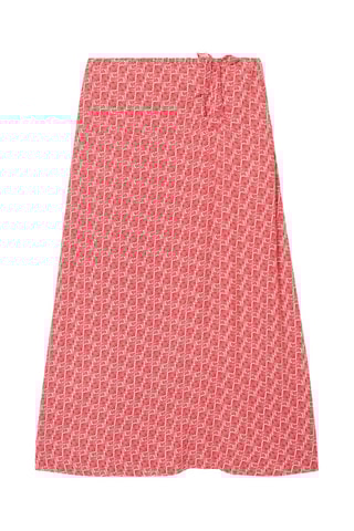 Saia midi cintura subida - Vermelho