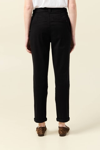 Calças chino em algodão biológico - Preto