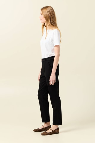 Calças chino em algodão biológico - Preto