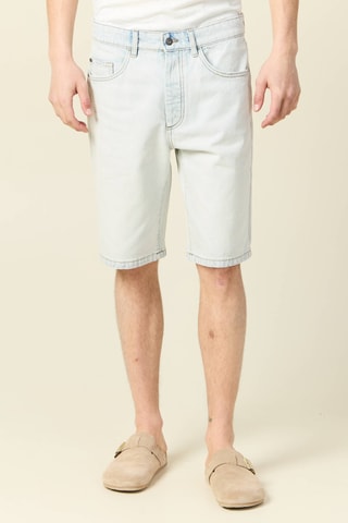 Calções de ganga direitos - Branco