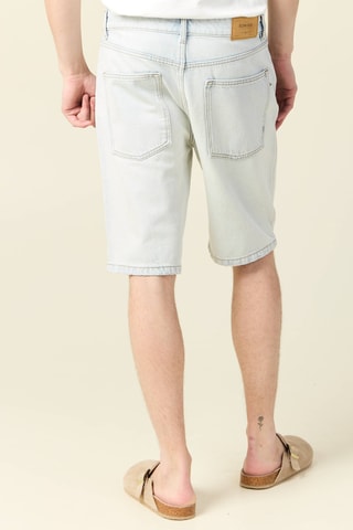 Calções de ganga direitos - Branco