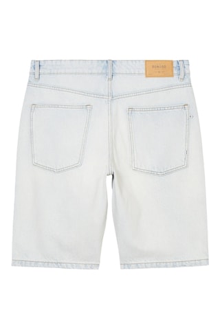 Calções de ganga direitos - Branco