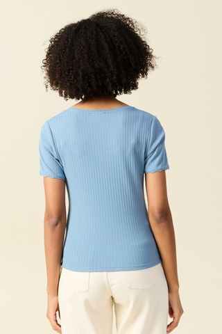 T-shirt em algodão biológico - Azul-claro