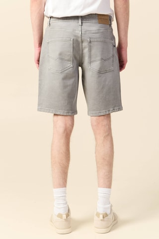 Calções de ganga em algodão biológico - Cinzento