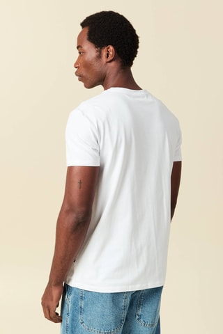 3 t-shirts direitas em algodão biológico - Branco