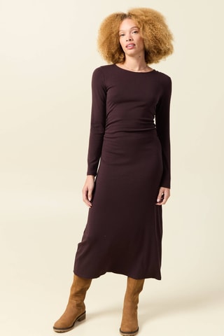 Vestido midi - Castanho