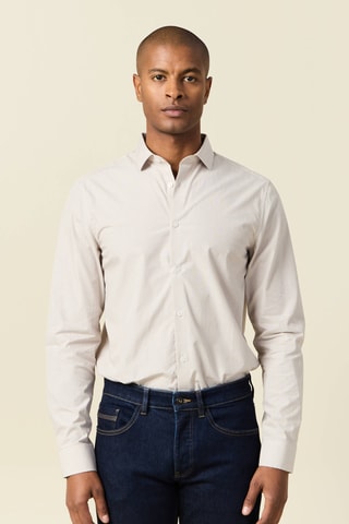 Camisa em algodão biológico - Cinzento