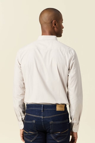 Camisa em algodão biológico - Cinzento