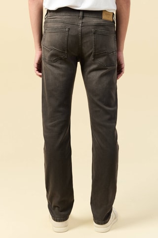 Calças de ganga straight - Castanho