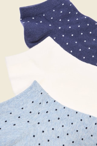 3 Paar Biologisch Katoenen Sokken - Marineblauw