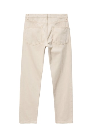 Calças de ganga straight em algodão biológico - Cru