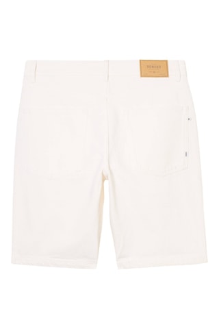 Calções de ganga direitos - Branco