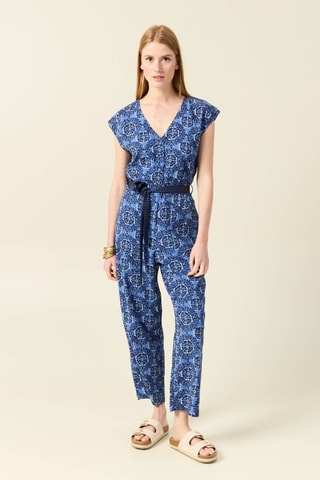 Macacão em linho  - Azul