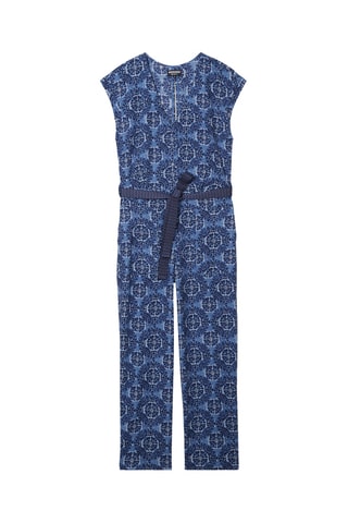 Macacão em linho  - Azul