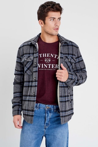 Sobrecamisa de lã misturada - Azul